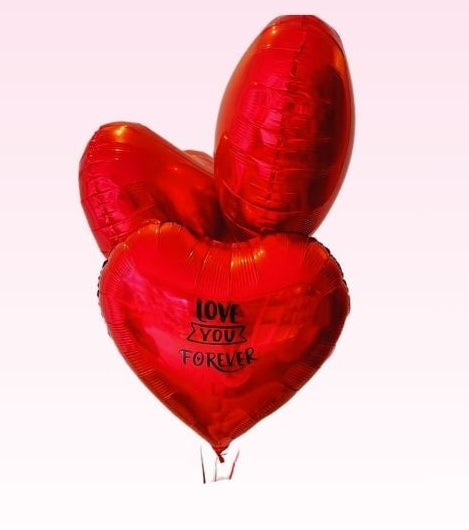 GLOBO CORAZON METALIZADO